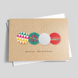 Golf Kaleidoscope Christmas Card