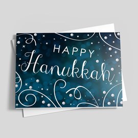 Night Golf Balls Hanukkah Card