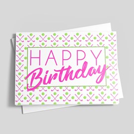 Spring Swings Birthday Card