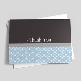 Obliged Golfer Thank You Card