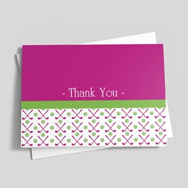 Gracious Golfer Thank You Card