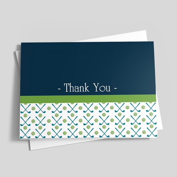 Courteous Golfer Thank You Card