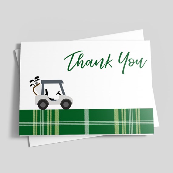 Mad About Plaid Thank You Card