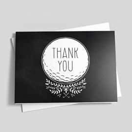 Gratified Golfer Thank You Card
