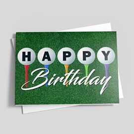 Teed Up Birthday Card