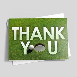 Short Putt Thank You Card