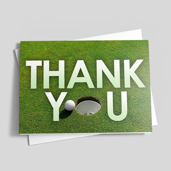 Short Putt Thank You Card