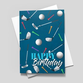 Golf Social Birthday Card