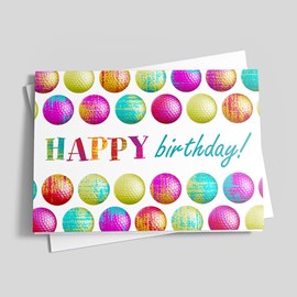 Golfer's Delight Birthday Card