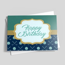 Golfer's Classic Birthday Card