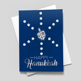 Golf Dreidel Hanukkah Card