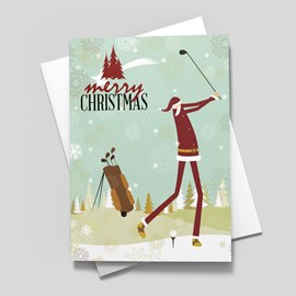Santa's Swing Christmas Card