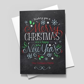 Golf Chalkboard Christmas Card