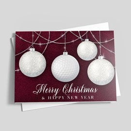 Golf & Garland Christmas Card