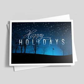 Twilight Golf Holiday Card