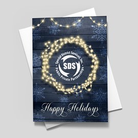 Sapphire Snowflakes Holiday Card