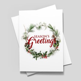 Warm Evergreen Holiday Card