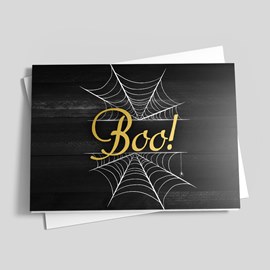 Charcoal Boo Halloween Card