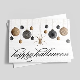 Spider Ornaments Halloween Card