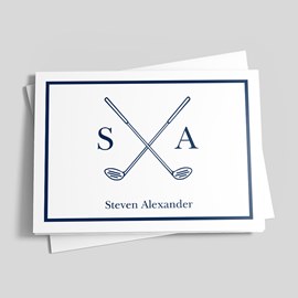 Clubs & Initials Card (BL)