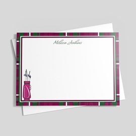 Fuchsia Golf Bag Stationery