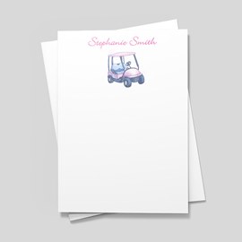 Pink Golf Cart Stationery