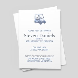 Surprise Blue Cart Invitation