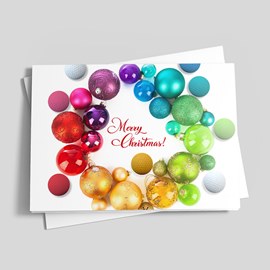Golf Ball Wreath Christmas Card