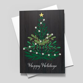 Golf Ball Garland Holiday Card