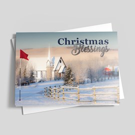 Golf Blessings Christmas Card
