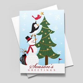 Decorating the Tree Holiday Card