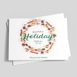 Cinnamon Wreath Holiday Card