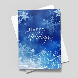 Blue Blizzard Holiday Card