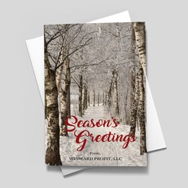 Snowy Path Holiday Card