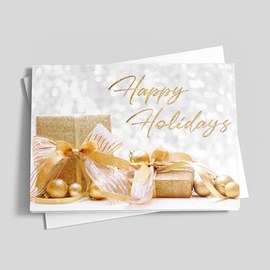 Golden Gifts Holiday Card