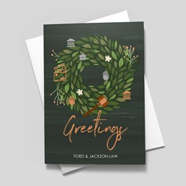 Judicial Greeting Wreath Card