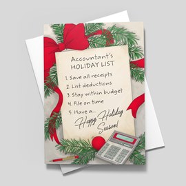 Accountant's Holiday List