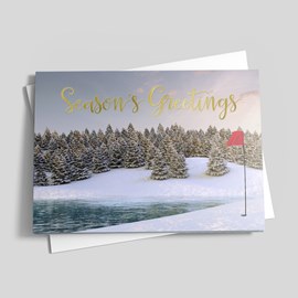 Golfer's Jaunt Holiday Card
