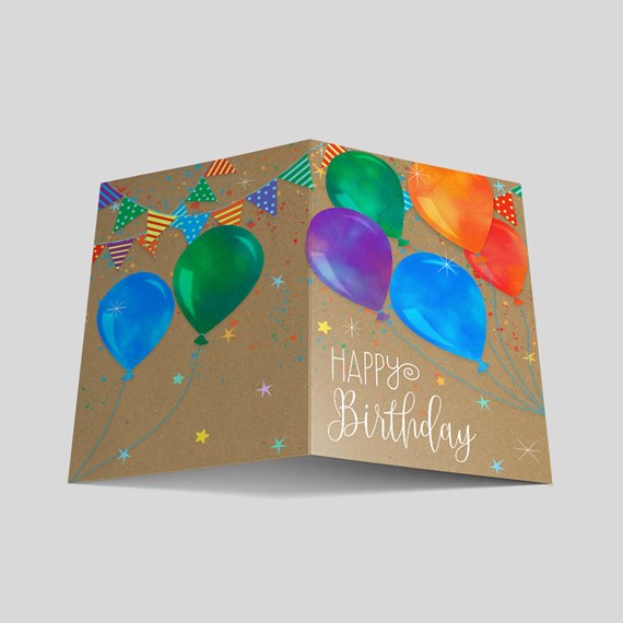 Bright Balloons Birthday Card