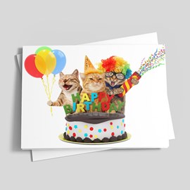 Party Cats Birthday Card