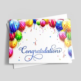 Balloon Arch Congrats Card