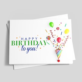 Confetti Cone Birthday Card