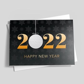 Golfer's New Year Card