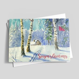 Golfer's Getaway Holiday Card
