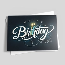 Midnight Candles Birthday Card