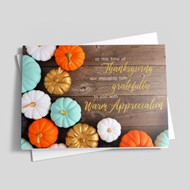 Pumpkin Paints Thanksgiving Card