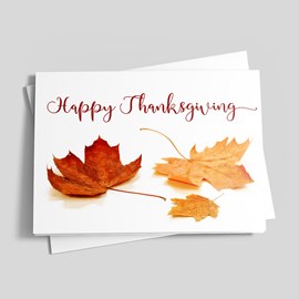Fall Leaves Thanksgiving Card