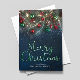 Evening Lights Christmas Card