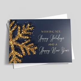 Snowflake Sparks Holiday Card