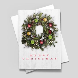 Wintertide Wreath Christmas Card